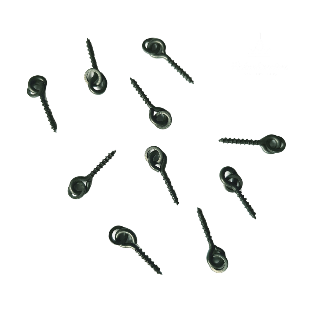 100 Piece Bait Screw & Hook Stop Bundles
20 of each 12mm Bait Screw Including;
20 x Std 12mm Bait Screw.
20 x Std 12mm Bait Screw With Rig Ring.
20 x Std 12mm B