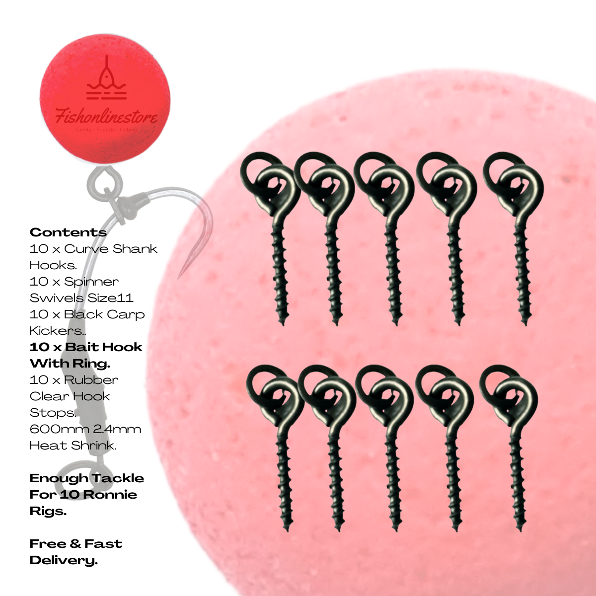 Fishonlinestore Pro Component Set Bundle
"Enhance your carp fishing game with our premium Carp Fishing Ronnie Rig Bundle. This comprehensive kit includes everything