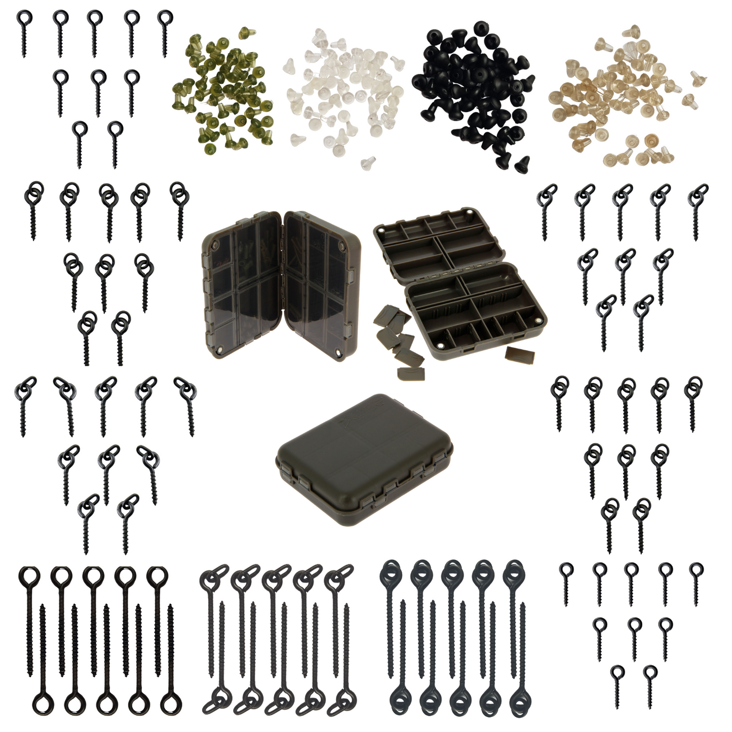 291 Piece Carp Terminal Tackle Bundle Set Including NGT XPR Bits Box With Magnetic Lid.
All 3 Sizes Of Your Favourite Metal Bait Screws With 3 Variations.
Details