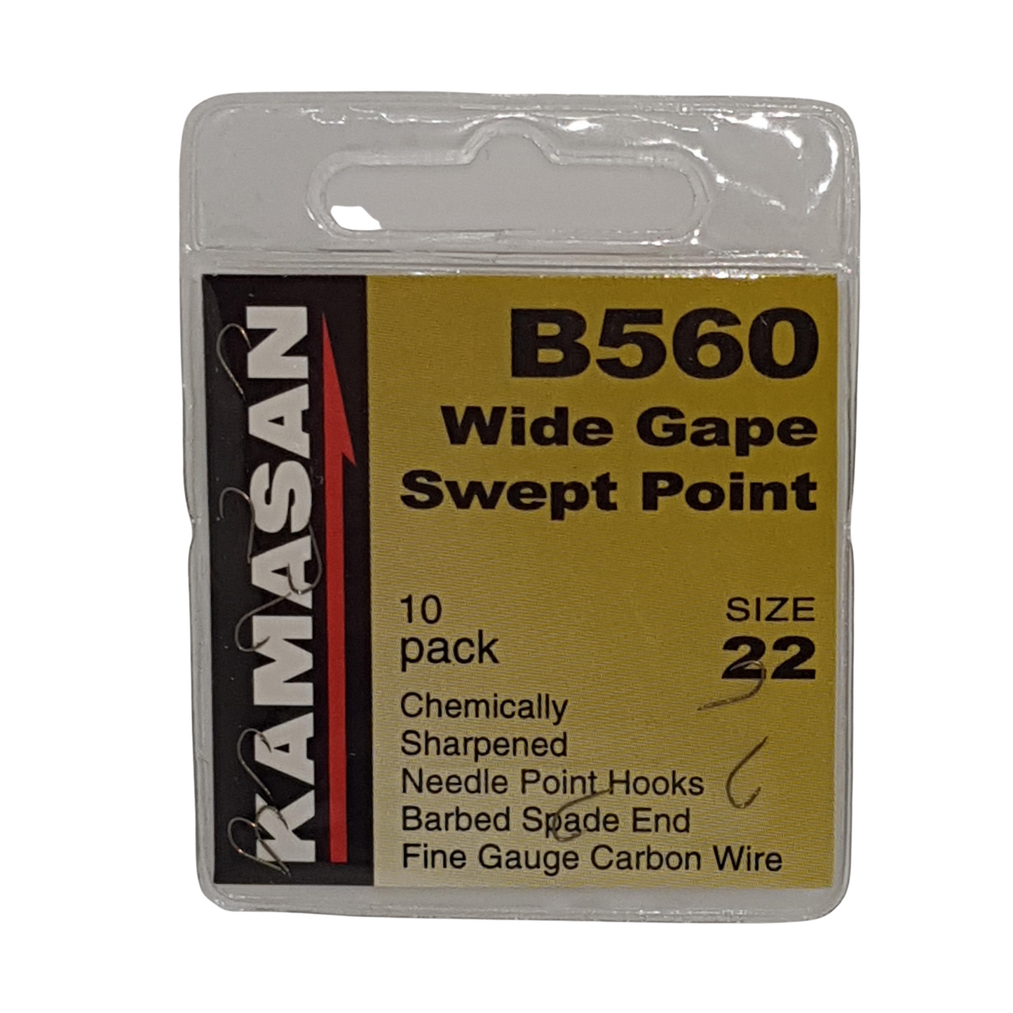 Kamasan B560 Hooks - Size 22 - Micro Barbed - Natural Venue Popular Pattern