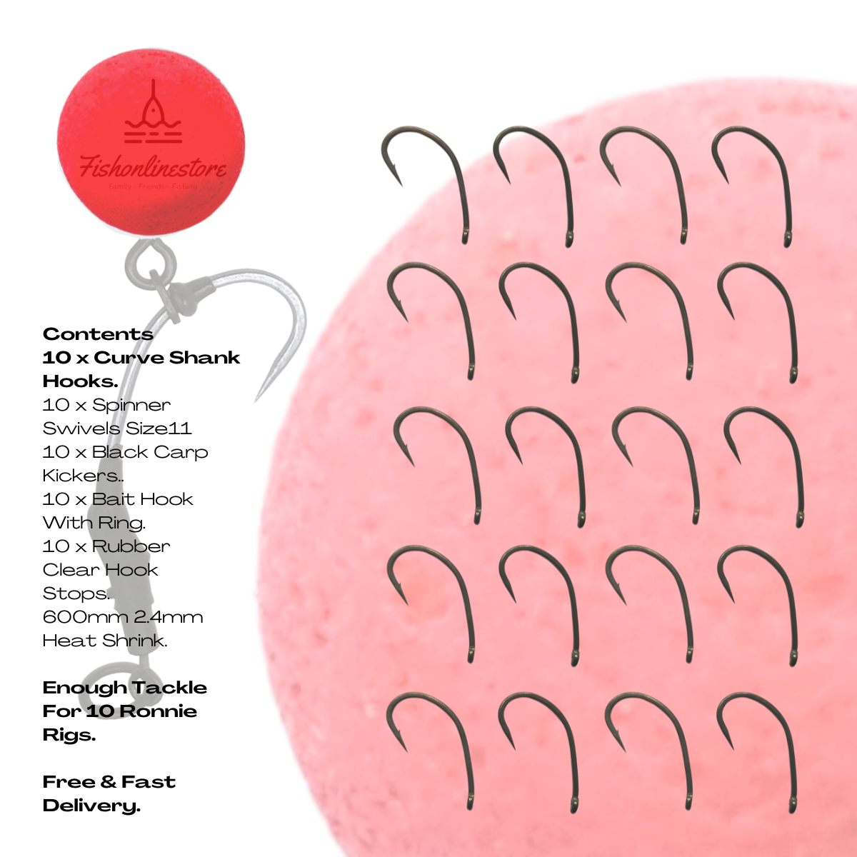 Fishonlinestore Pro Component Set Bundle
"Enhance your carp fishing game with our premium Carp Fishing Ronnie Rig Bundle. This comprehensive kit includes everything