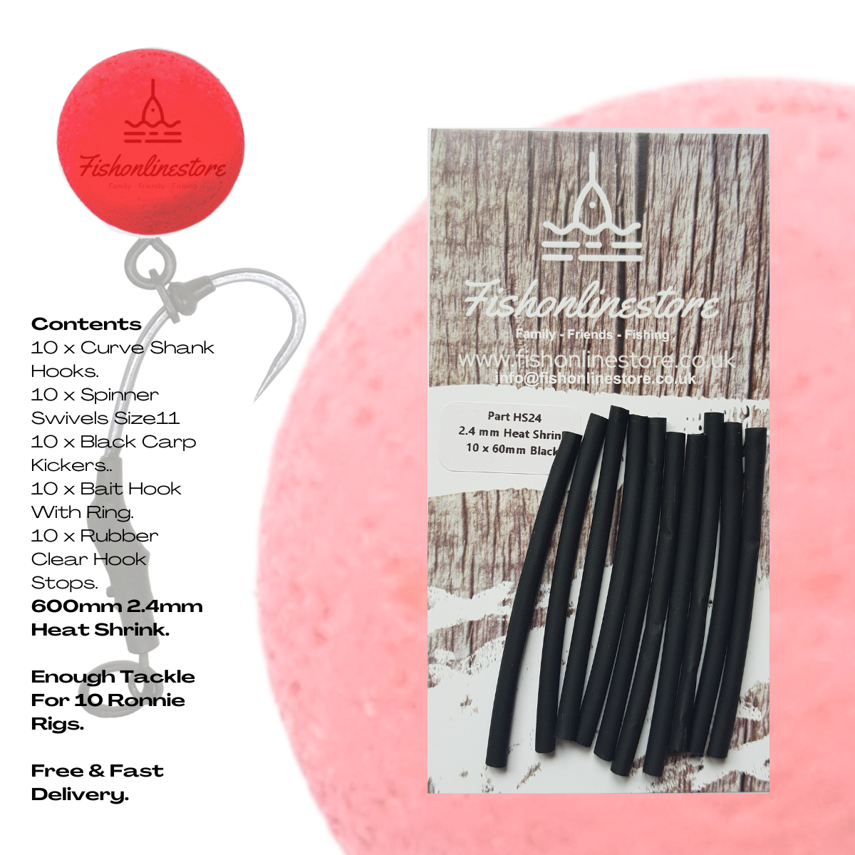 Fishonlinestore Pro Component Set Bundle
"Enhance your carp fishing game with our premium Carp Fishing Ronnie Rig Bundle. This comprehensive kit includes everything