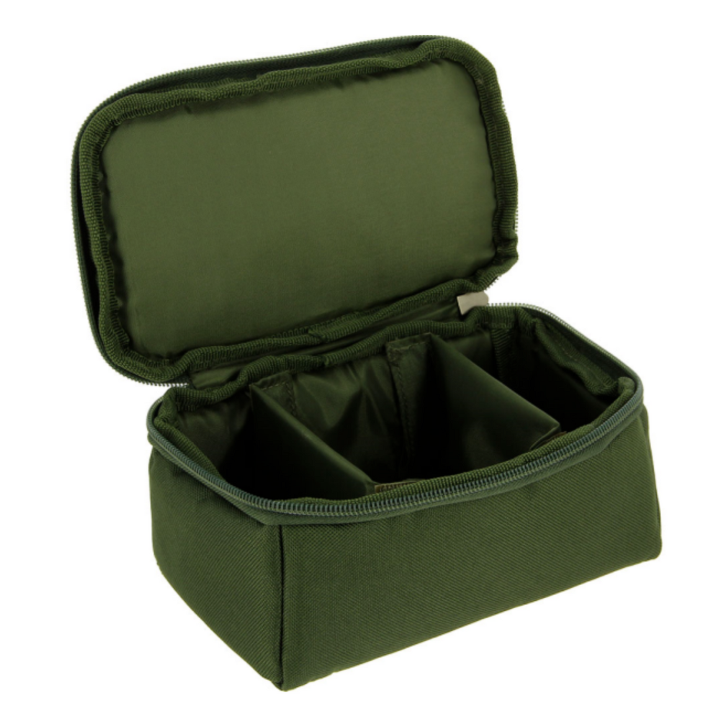 NGT 3 Way Lead Bag green fishing accessory storage with three compartments and removable dividers