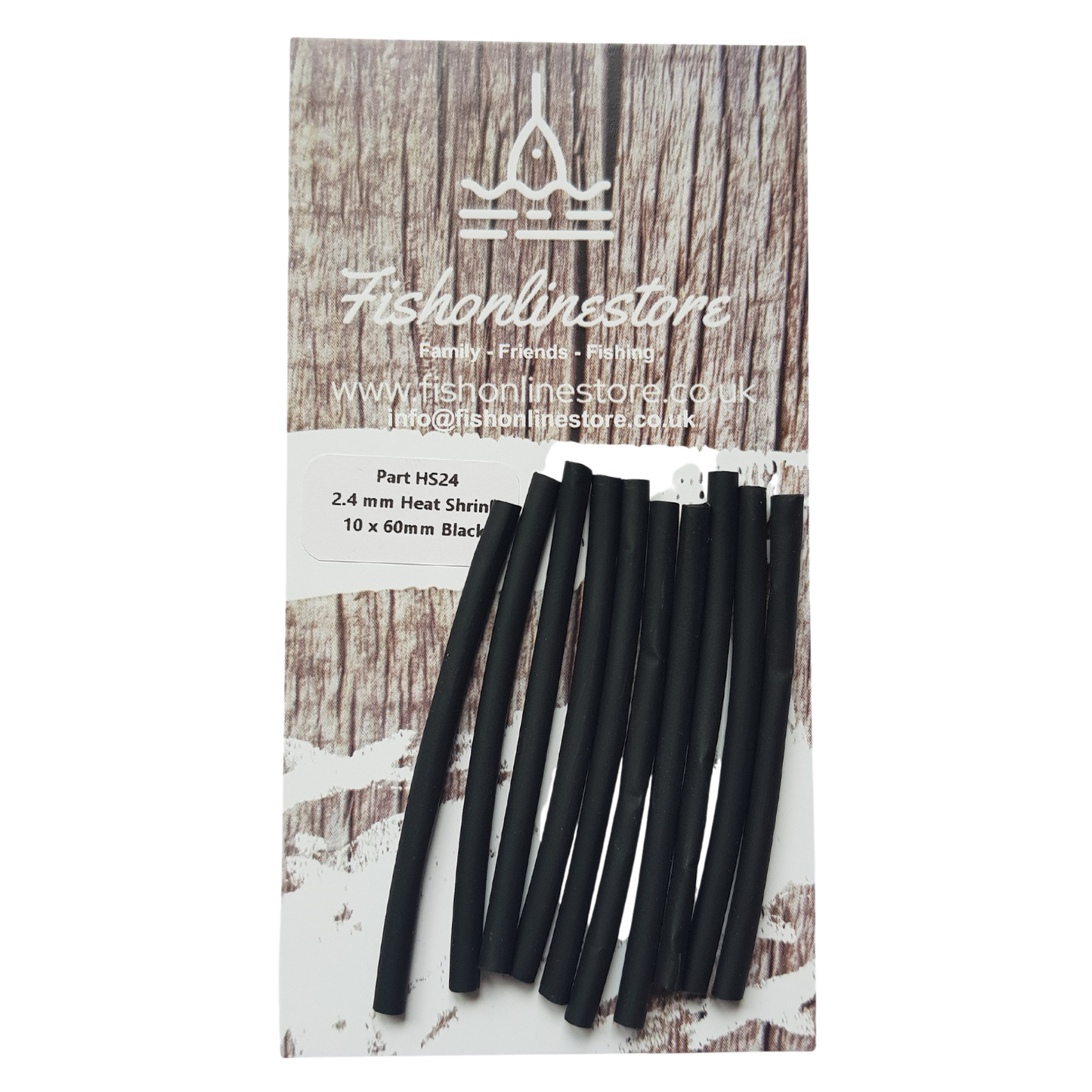 Heat Shrink Tubing
Angle your hook for creating those specific & aggressive rigs for the best presentation.
Available Pack Sizes:
2.4mm Heat Shrink. 10 x 60