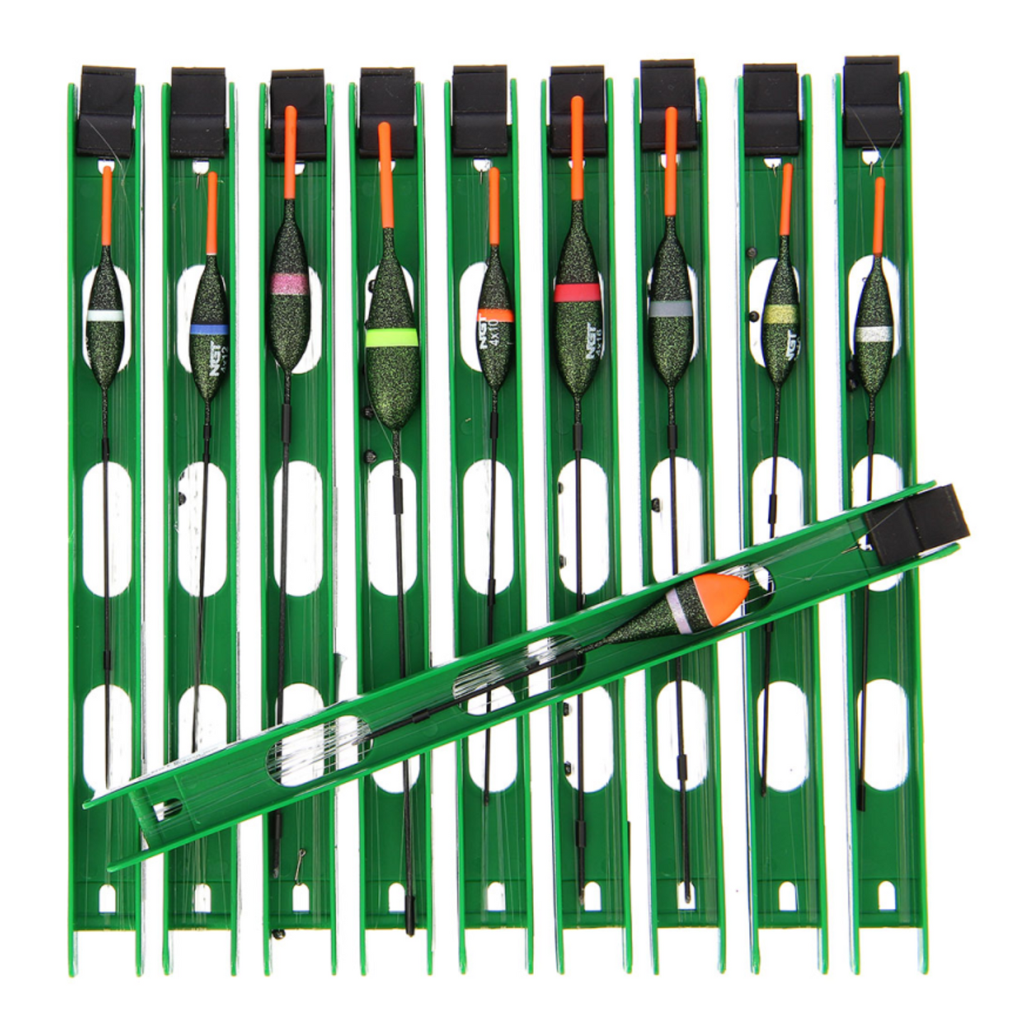NGT pole rigs have been specifically desgined with the finest super sharp Japanese hooks and line. In addition high quality pole floats and the correct shot pattern