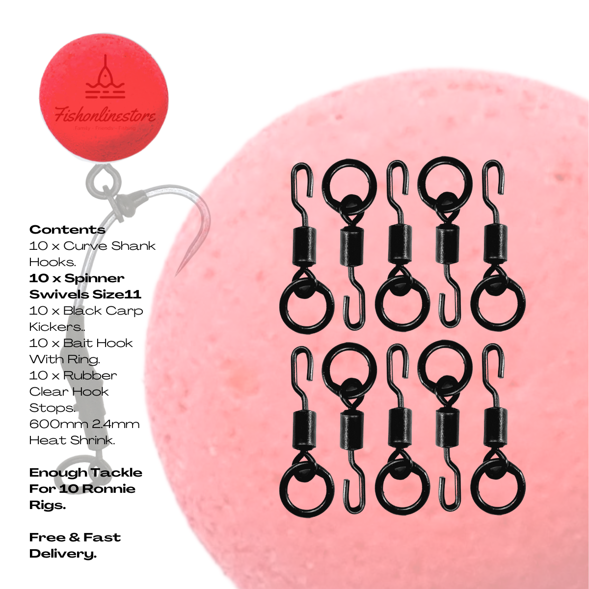 Fishonlinestore Pro Component Set Bundle
"Enhance your carp fishing game with our premium Carp Fishing Ronnie Rig Bundle. This comprehensive kit includes everything