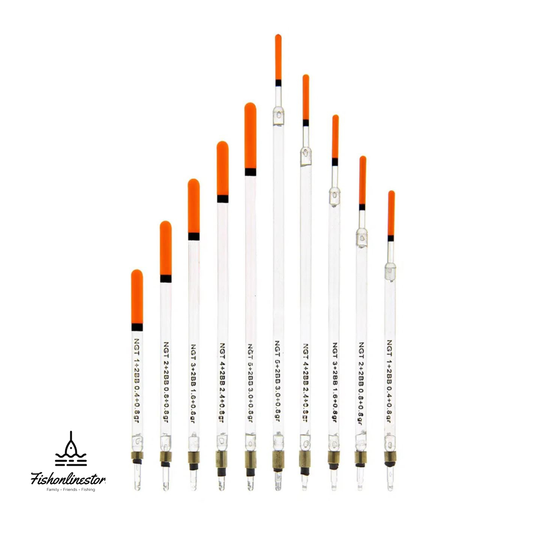 NGT Loaded Waggler Floats set of 10 fishing floats with wide visible tips and fine resistance tips