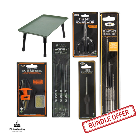 Folding Bivvy Table & Accessories Bundle by NGT for Carp Anglers.