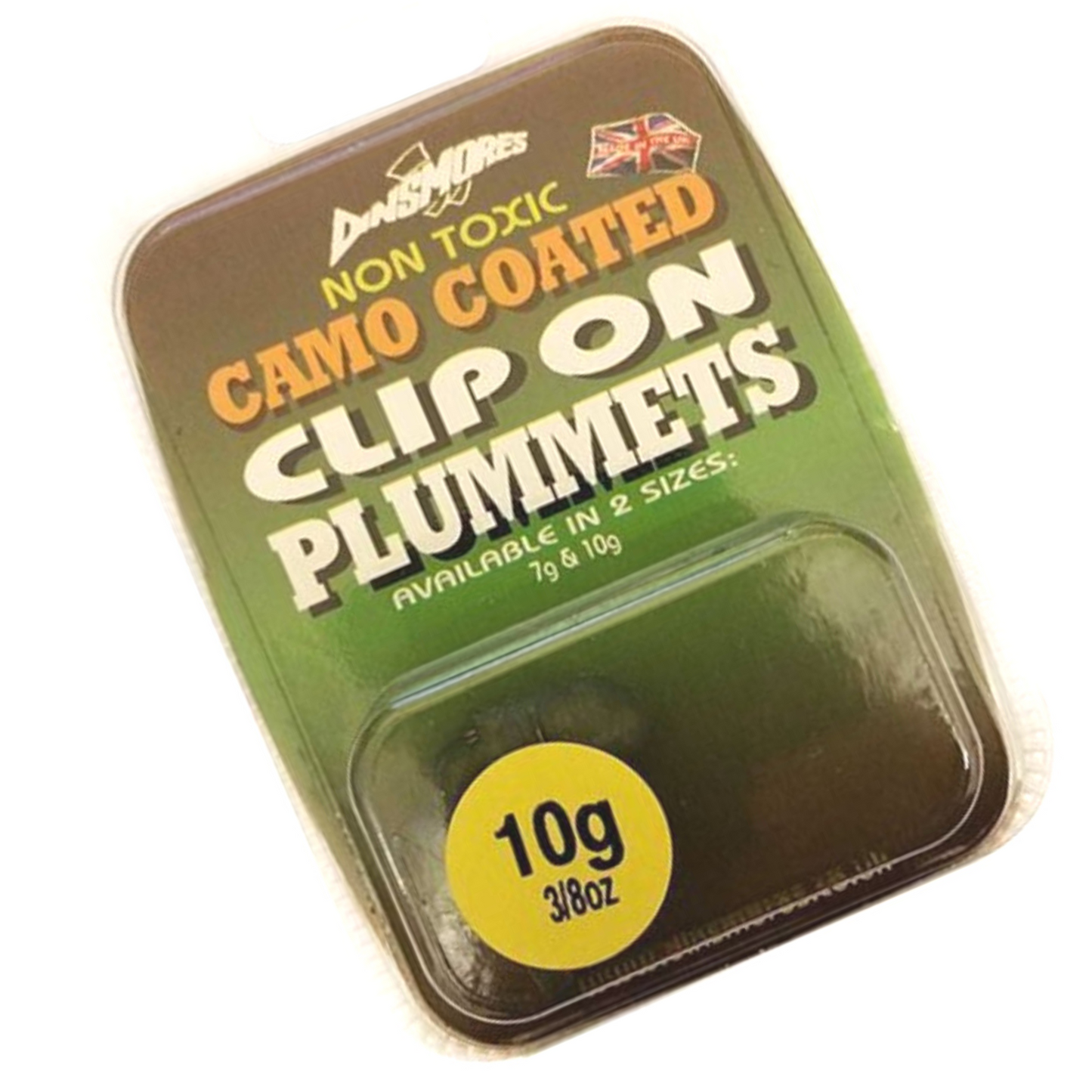 Dinsmores Non Toxic Camo Coated Clip On Plummets - 2 Sizes