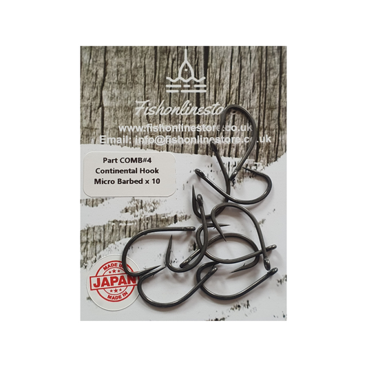 Continental Hooks Japanese hardened Teflon coated steel fishing hooks with free hookstops for carp fishing