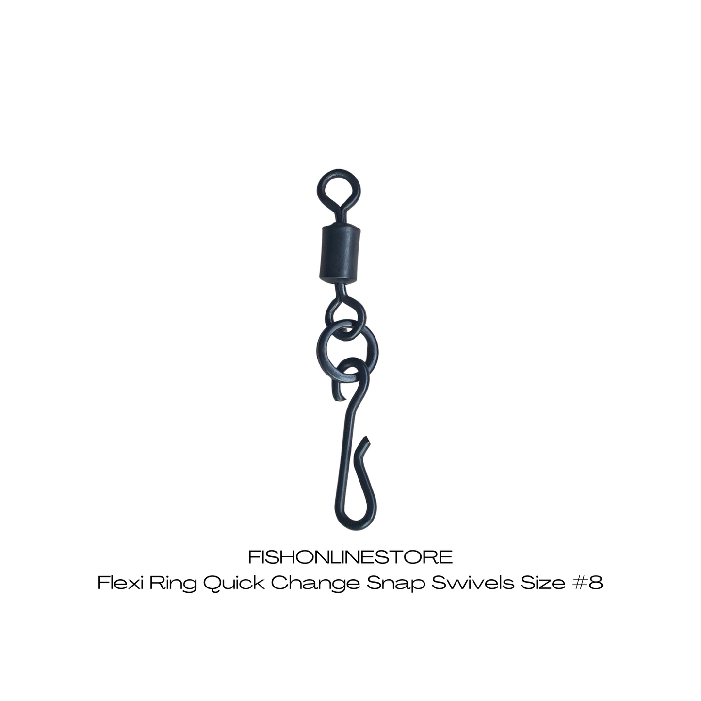 Fishonlinestore Flexi Ring Quick Change Snap Swivels UK Size 8