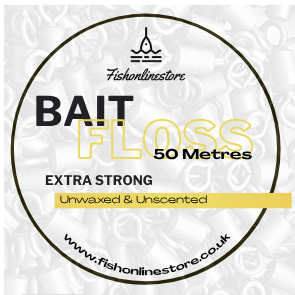 Bait Floss, extra strong and unscented, 50 meters spool for carp fishing rigs.