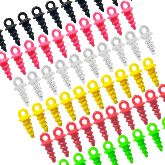 Colorful Plastic Bait Screws for Carp Fishing Tackle by Fishonlinestore in six vibrant colors