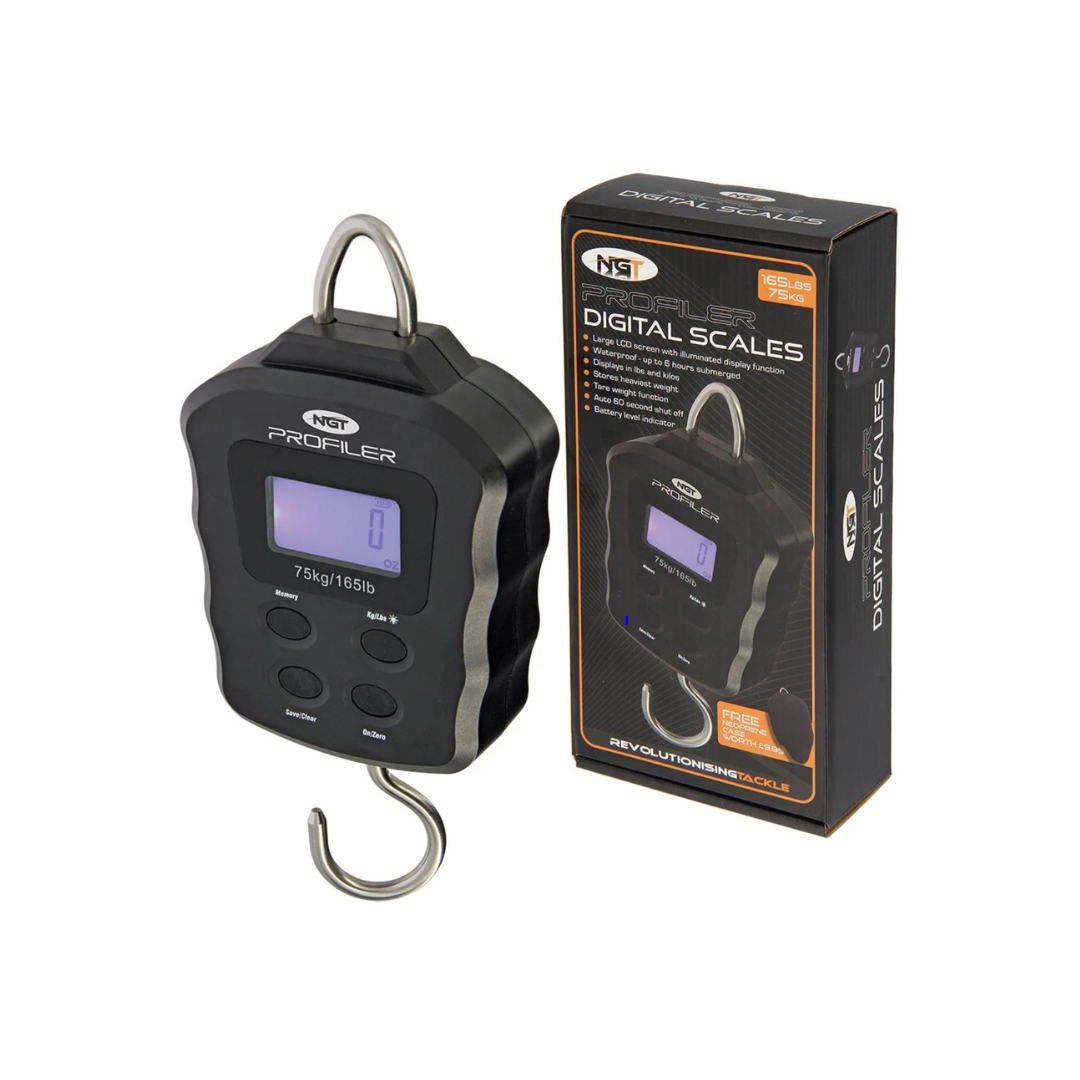 NGT Profiler Scales - Digital 165lb / 75kg Heavy Duty Scales with Free Neoprene Case