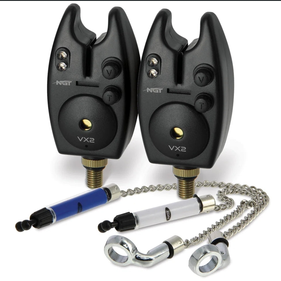 NGT VX2 Set - Twin VX2 Alarm and Indicator Set with Batteries - Free Tracked Delivery