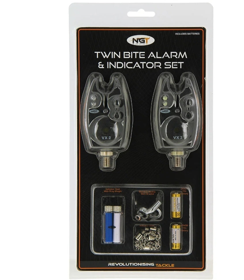 NGT VX2 Set - Twin VX2 Alarm and Indicator Set with Batteries - Free Tracked Delivery