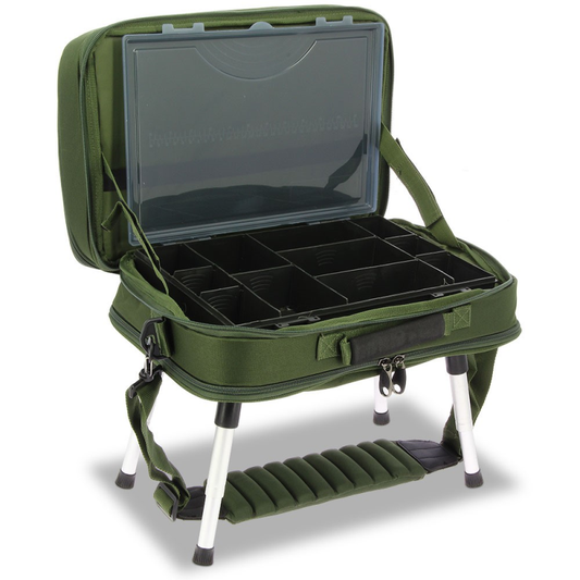 FLA-BOXCASE-612-PLUS NGT Carp Case System PLUS Bivvy Table, Tackle Box Inc Two Tier Bag System (612-PLUS)