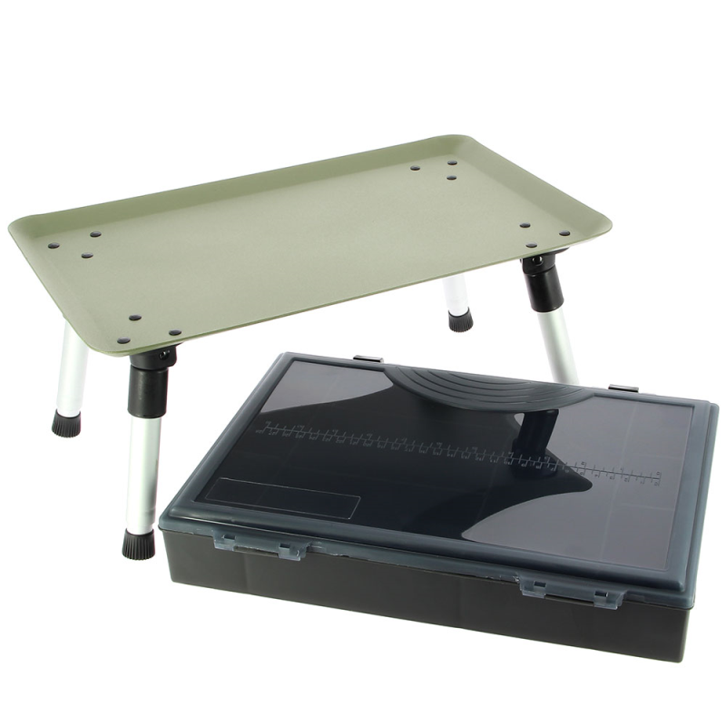 NGT Bivvy Table With Storage - Carp Fishing Case System PLUS - Tackle Box Inc Two Tier Bag System (612-PLUS)