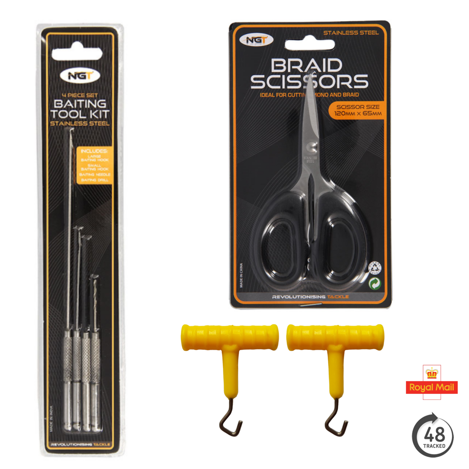 NGT Carp Fishing 7 Piece Bait Needles Drill Scissors & Knot Puller Set –  Fish Online Store UK