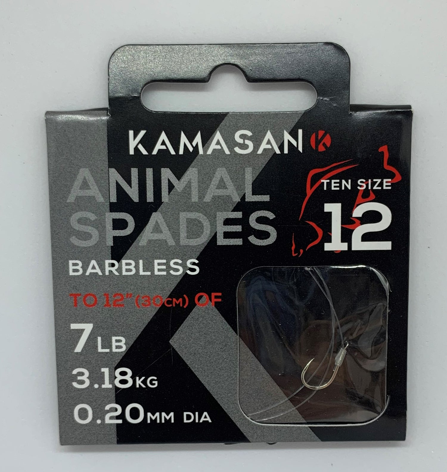 Kamasan Animal X-Strong Size 12 Hooks to Nylon. Ideal For Float Or Feeder Fishing.
