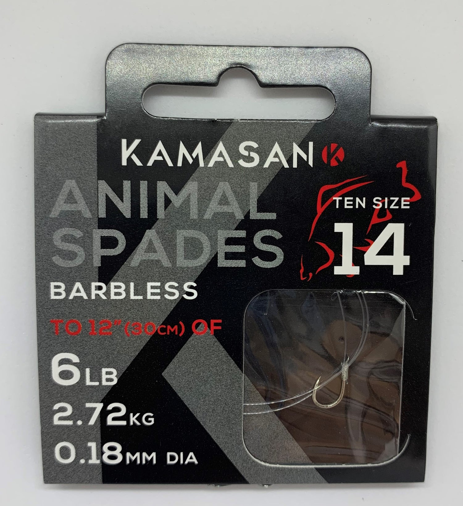 Kamasan Animal X-Strong Size 14 Hooks to Nylon. Ideal For Float Or Feeder Fishing.