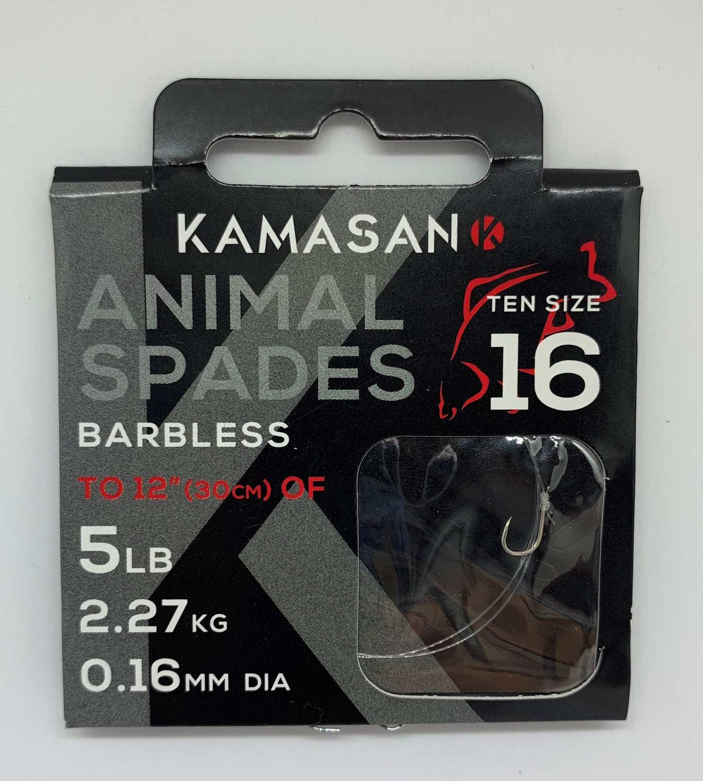 Kamasan Animal X-Strong Size 16 Hooks to Nylon. Ideal For Float Or Feeder Fishing.
