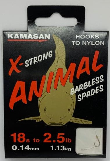 Kamasan Animal X-Strong Size 18 Hooks to Nylon. Ideal For Float Or Feeder Fishing.