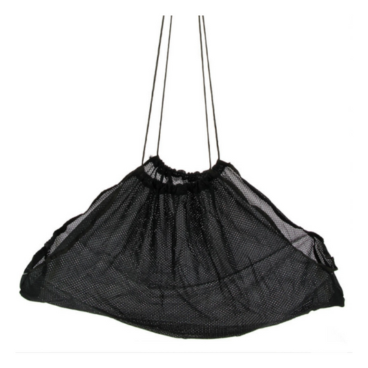 Black Angling Pursuits Carp weigh sling with soft mesh for fish welfare