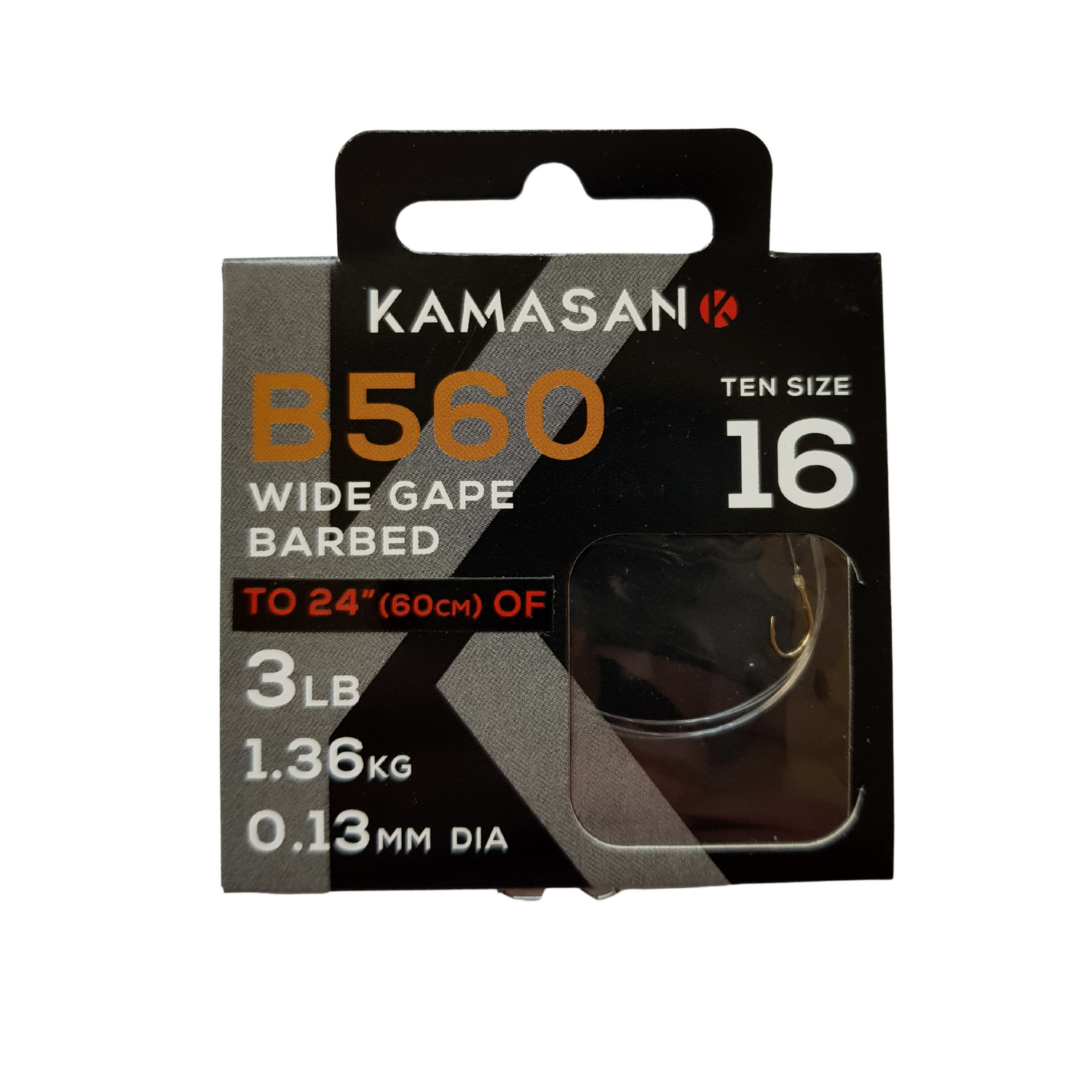 Kamasan B560 Hooks To Nylon 24" 60cm Size 16 - NEW IN!