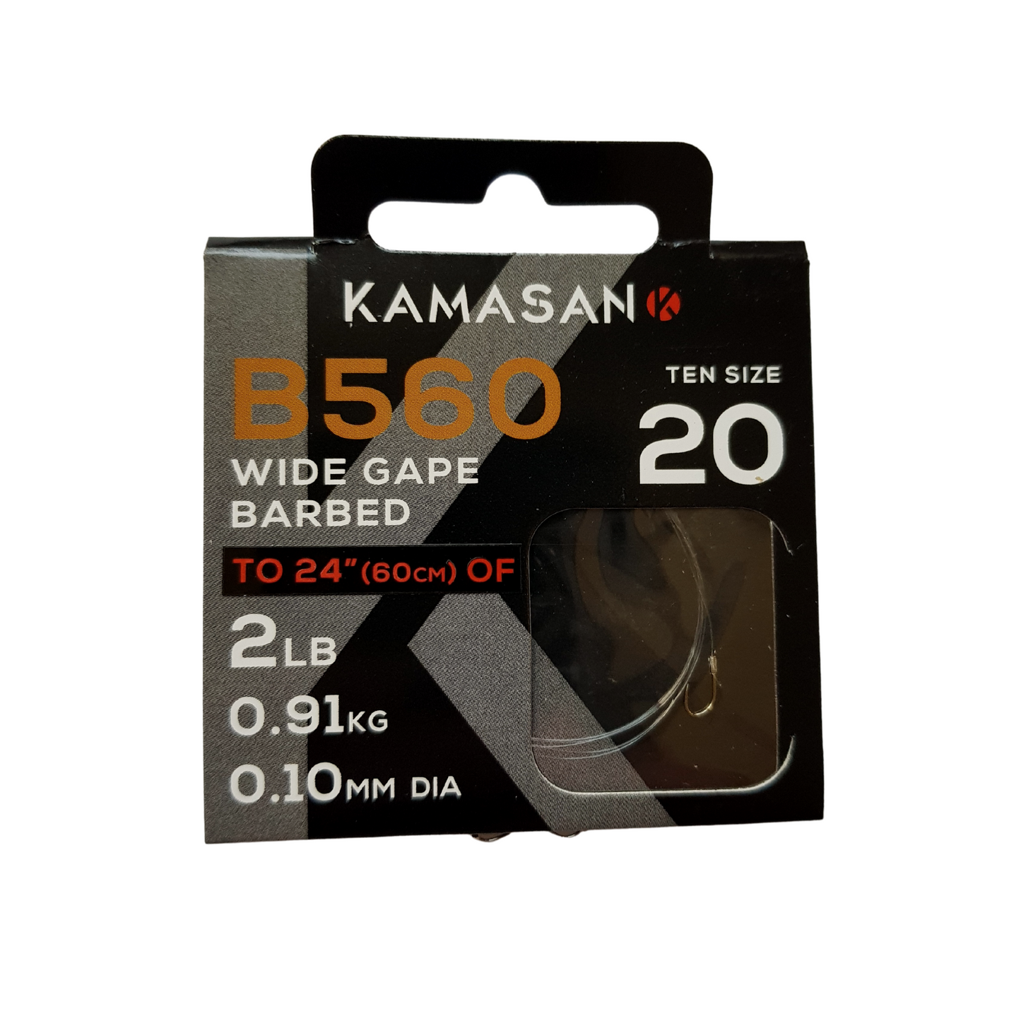 Kamasan B560 Hooks To Nylon 24" 60cm Size 20 - NEW IN!