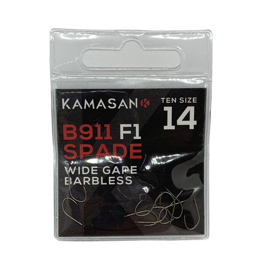 Kamasan B911 F1 Spade End Hooks - Size 14