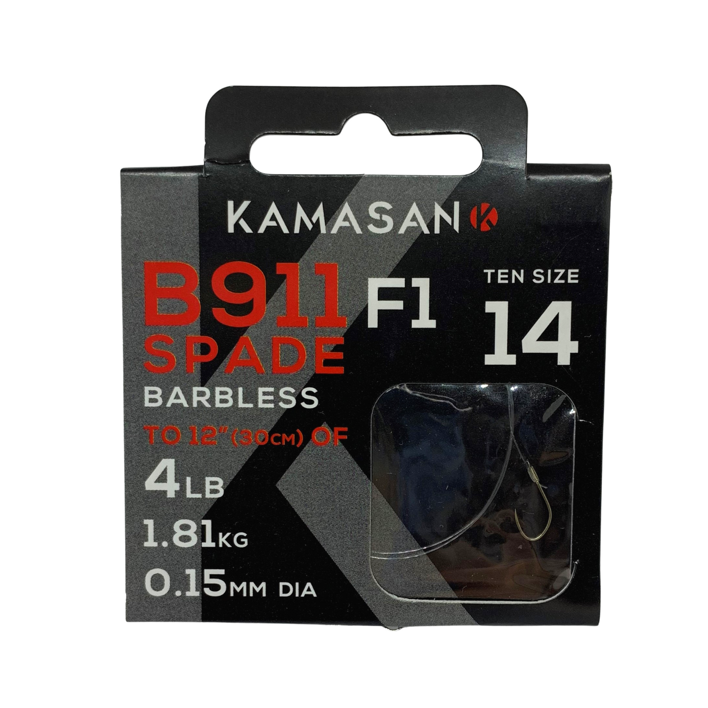 Kamasan B911F1 Hooks To Nylon - Size 14