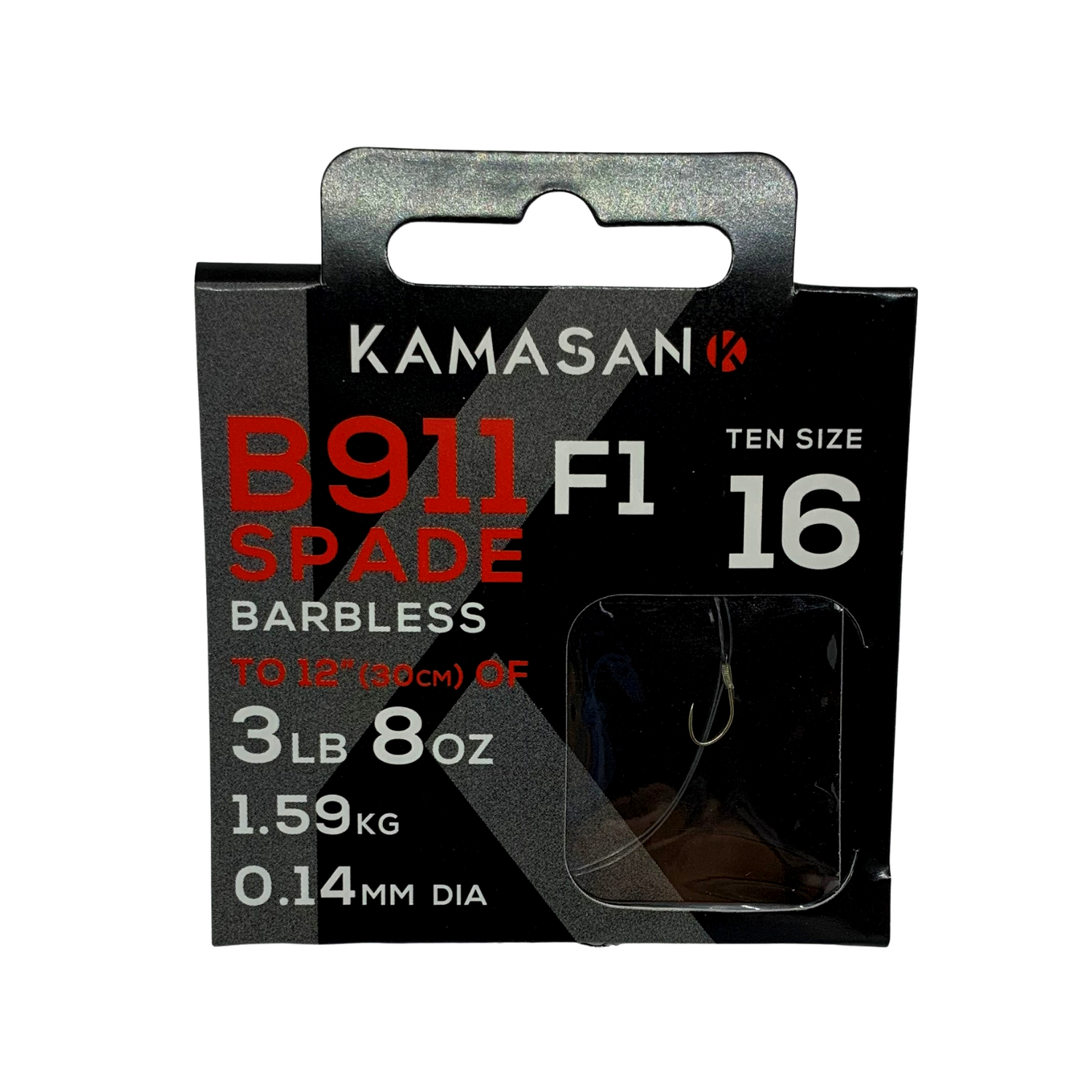 Kamasan B911F1 Hooks To Nylon - Size 16