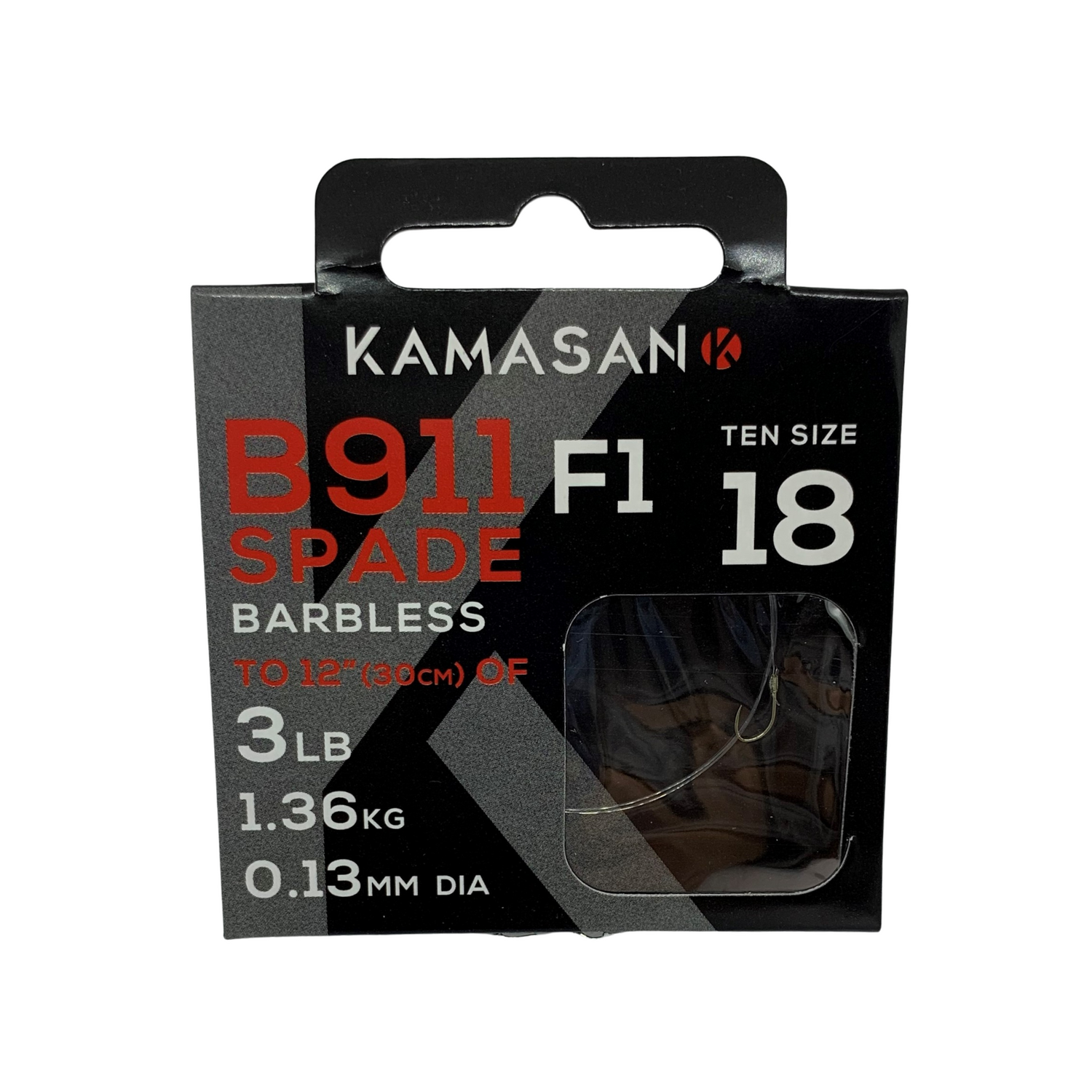 Kamasan B911F1 Hooks To Nylon - Size 18