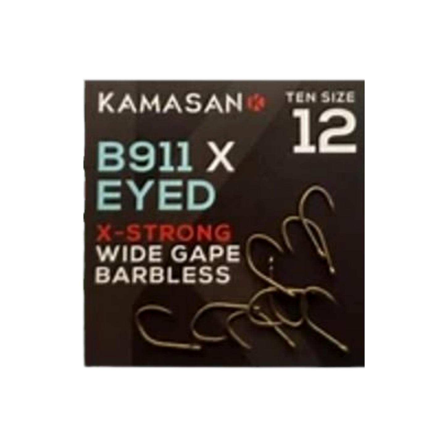 Kamasan B911X Eyed Hooks Extra Strong.