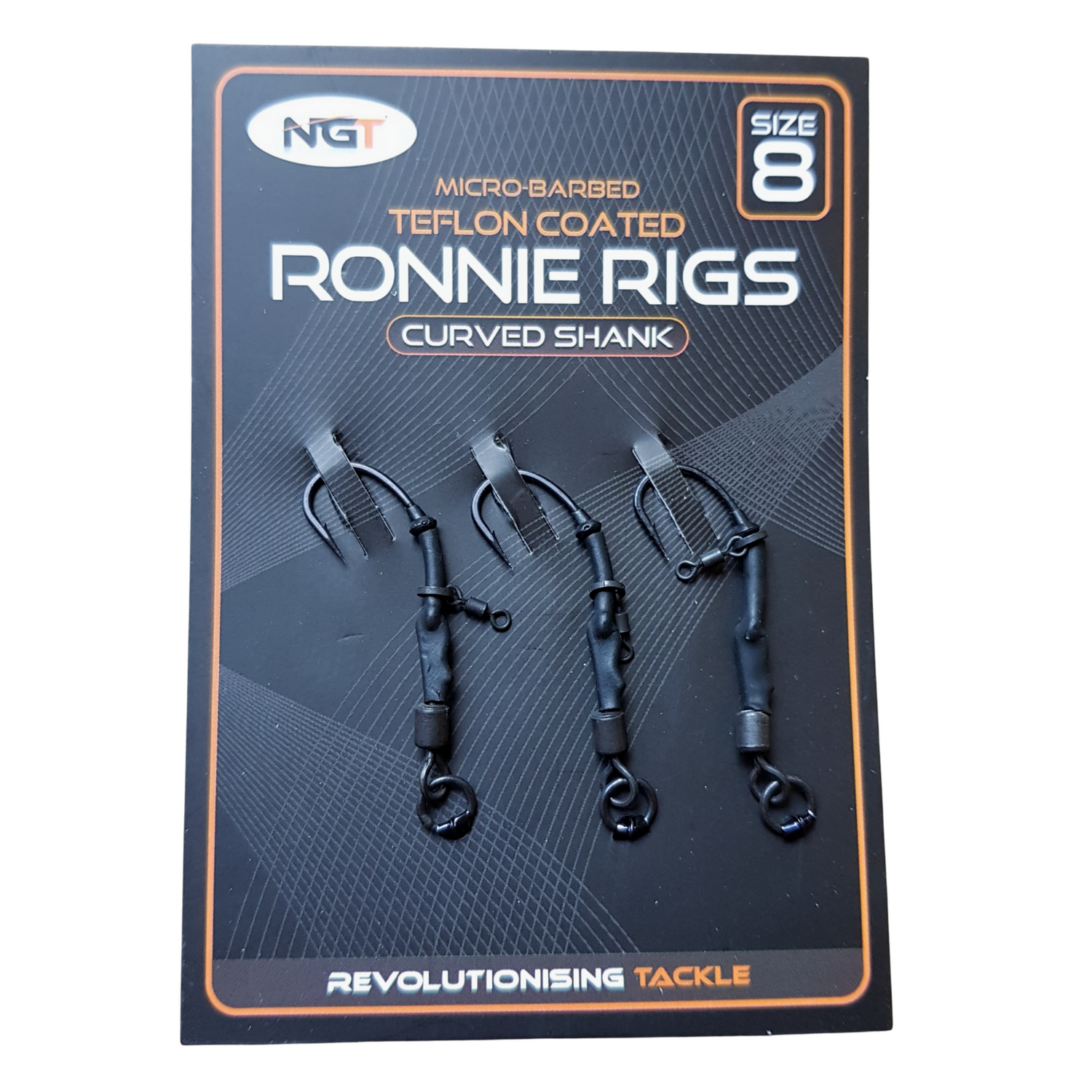 NGT Teflon Coated Ronnie Rigs Size 8 x 3