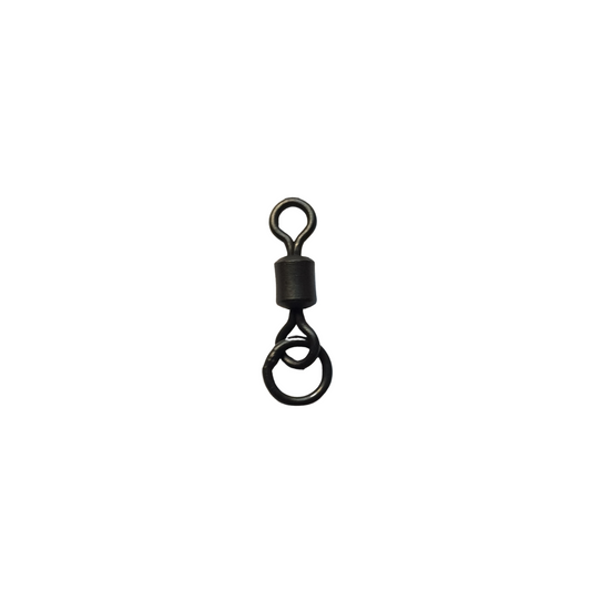 Matt black Carp Size 8 flexi ring swivel for carp fishing rigs and lead clips.