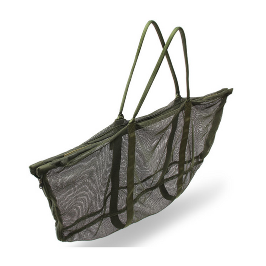 NGT Carp Weigh Sling with sturdy fiberglass rods, reinforced end caps, and carrying case for safe fish weighing and release