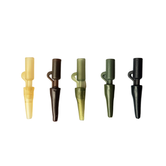 Fishonlinestore lead clips and tail rubbers in five colors for carp fishing terminal tackle