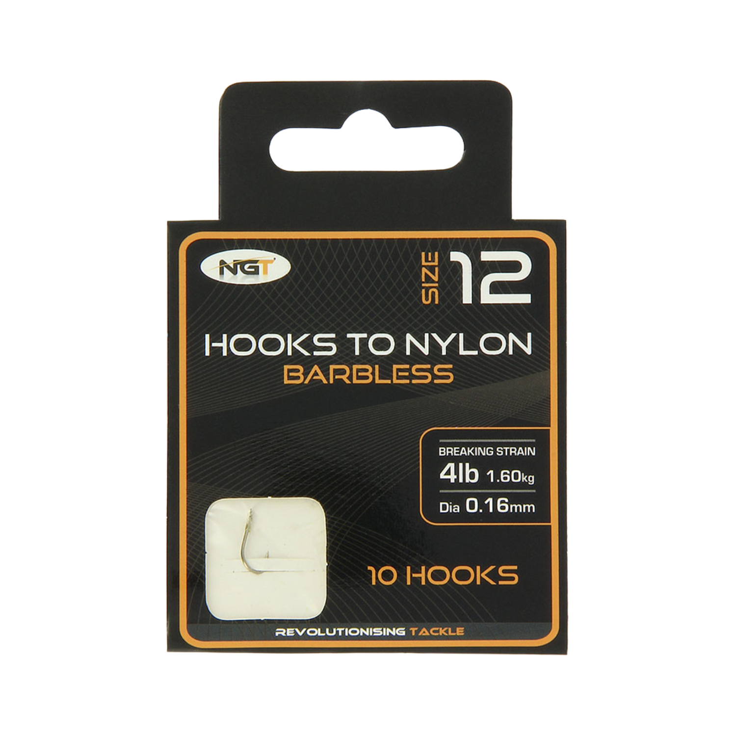 NGT BARBLESS HOOKS TO NYLON.