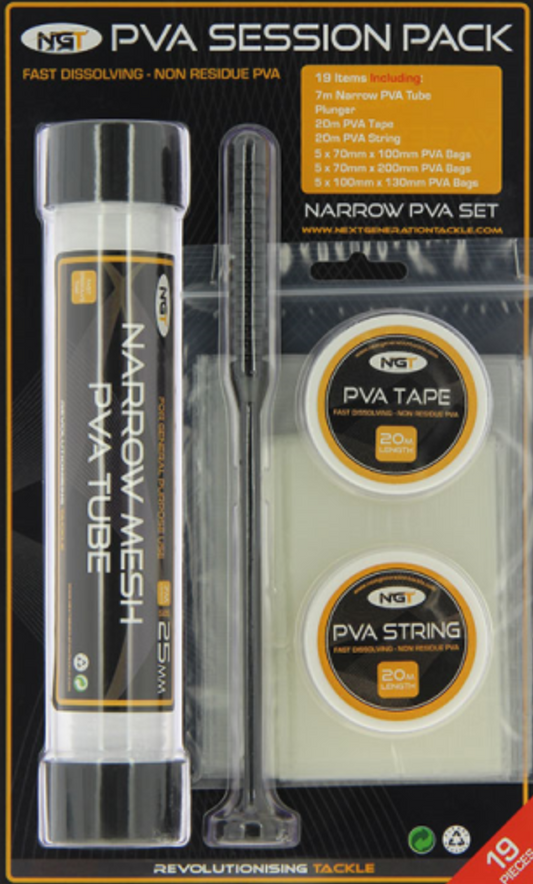 NGT PVA Session Pack. All you need for a angling session with 25mm mesh.