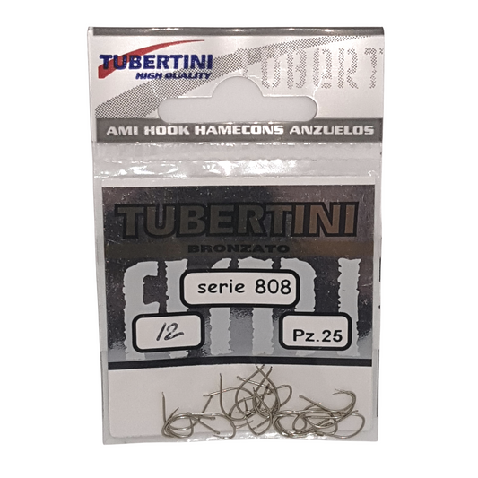 Tubertini 808 Series Bronzato Barbless Hook - Size 12 - Packs Of 25.