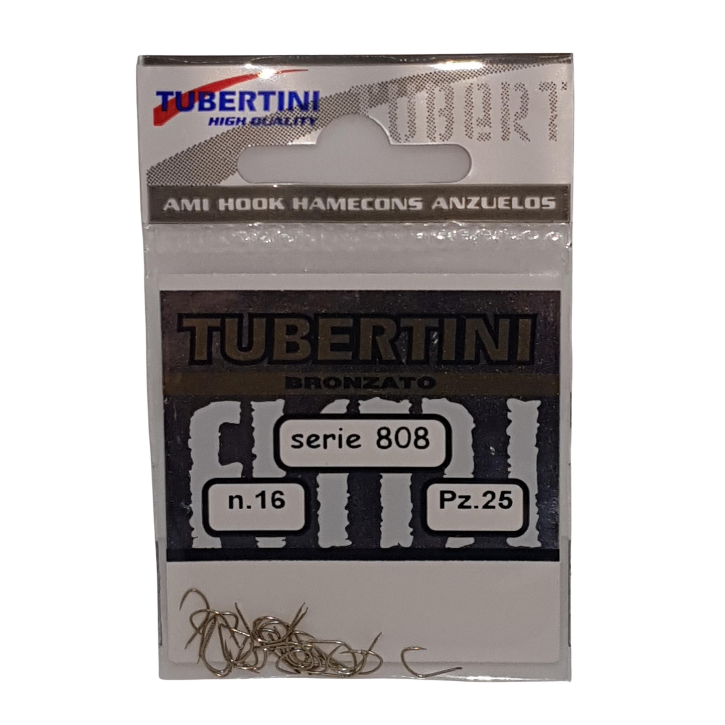 Tubertini 808 Series Bronzato Barbless Hook - Size 18- Packs Of 25.