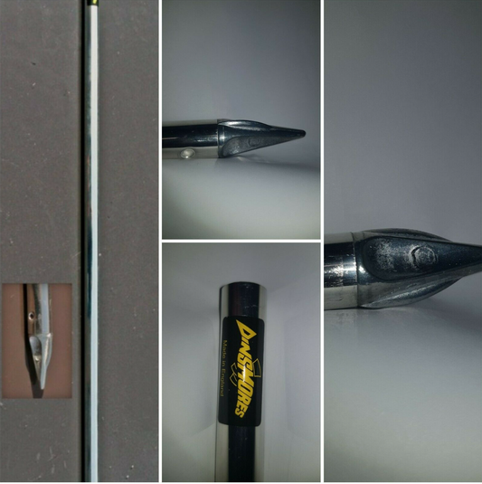 Dinsmores Brolly Spike 19mm fishing umbrella replacement pole with pointed metal spike and Dinsmores logo label